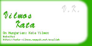 vilmos kata business card